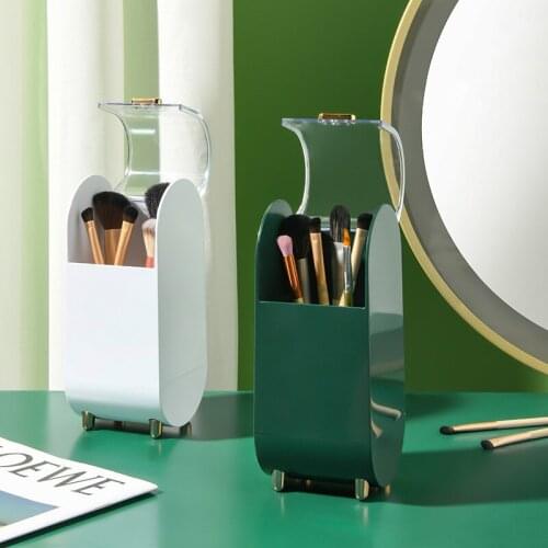 Cosmetic Storage Box Self-Designed Transparent Dust-Proof Makeup Table Eyeliner Storage Makeup Brush Eyebrow Pencil Organizer Bo