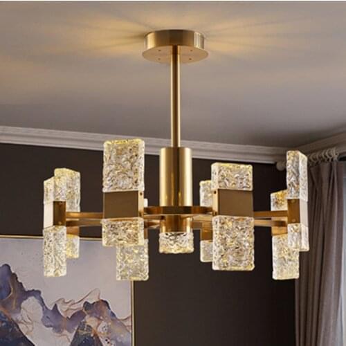 Luxury modern LED crystal chandelier Nordic designer decorative lamp living room bedroom dining room lighting