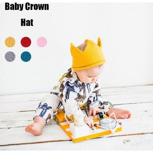 Cute Crown Hat For Baby Girl Knit Newborn Cap For Baby Boys Children Turban Infant Toddler Beanie Caps Enfant Hair Accessory