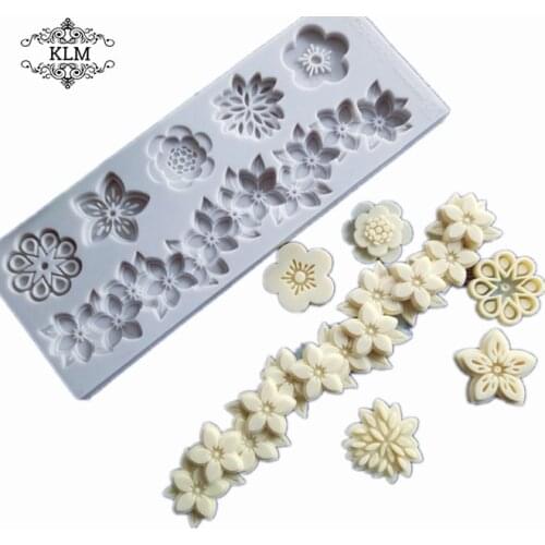 KLM Flower Silicone Mold Clay Tool Cake Decoration Tool Fondant Tool Chocolate Tool Biscuit Tool Pastry Tool