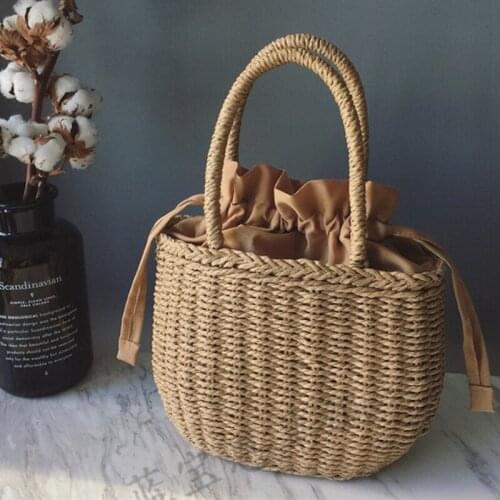 Straw Bags for Women 2020 Summer Hand-Woven Rattan Bag Handmade Woven Purse Wicker Beach Bag Bohemia Bali Handbag bolsos mimbre