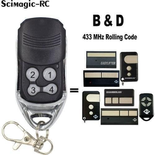 B&D/Chamberlain/Easylifter 062162/059116/4330EBD Compatible Garage Remote Control 433MHz