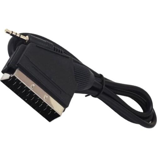 SATELLITE RECEIVER AV CABLE 3.5 MM ST MALE/TO SCART TO SCART CABLE 1.2 METERS 3.5 MM LONG JACK