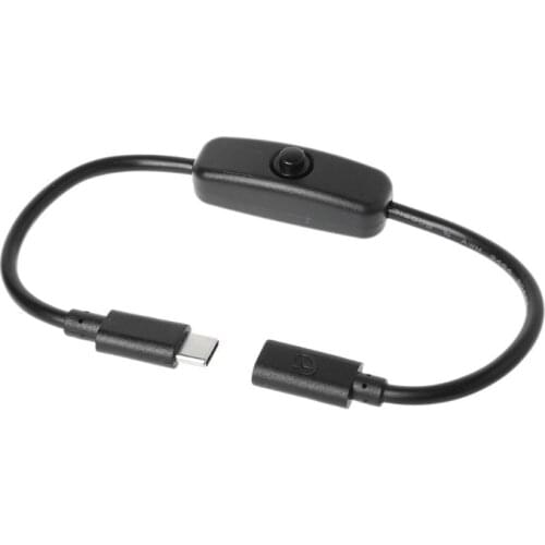 Type C Male to Female USB-C Extension Cable Switch for Raspberry Pi 4 Android Linear Power Supply Power Electrical Power Supply