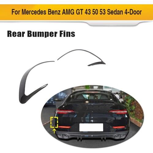 Carbon Fiber Rear Bumper Air Vent Covers Trims For Mercedes-Benz AMG GT 43 50 53 Sedan 4 Door 2019 2020 Rear Bumper Wind Knife
