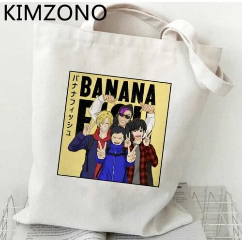 Banana Fish shopping bag jute bag cotton bolsa shopping bolsas de tela recycle bag bag bolsa compra cloth sac toile