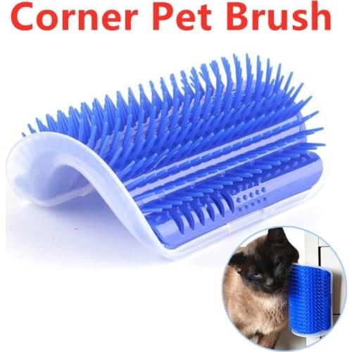 2020 New Corner Pet Brush Comb Play Cat Toy Plastic Scratch Bristles Arch Massager Self Grooming Cat Scratcher Cat Supplies