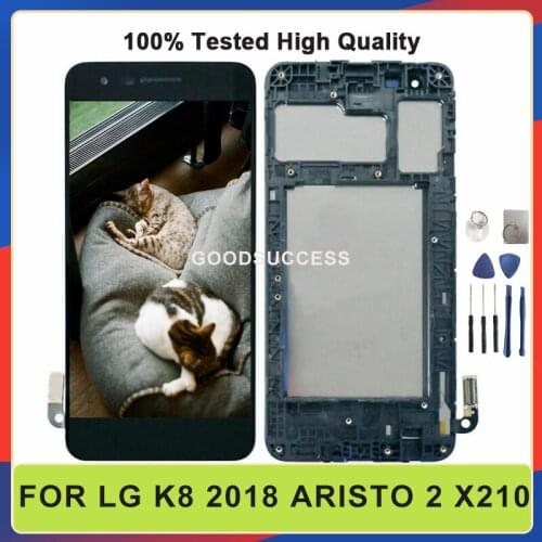 100% Tested 5.0'' For LG K8 2018 LCD SP200 X210 LCD Display Touch Screen Digitizer Assembly Screen Replacement