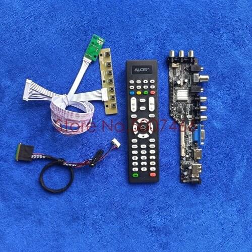 1366*768 fit LP133WH1/LP140WH1 DVB 3663 signal digital universal display drive controller board kit LVDS 40-Pin USB VGA AV
