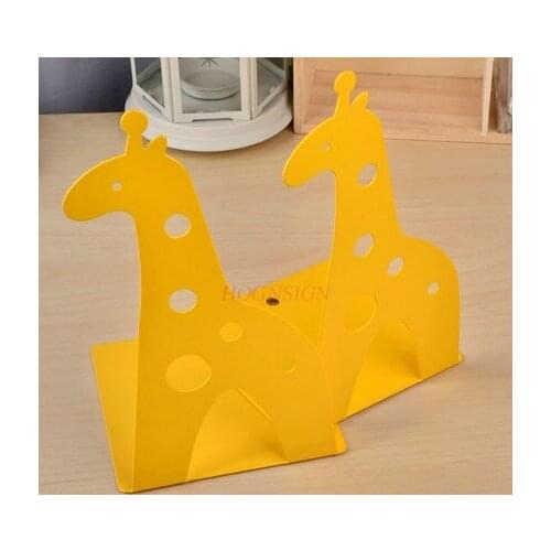 2pcs Cartoon fawn metal bookend cute animal book stand isolated shelf bookend