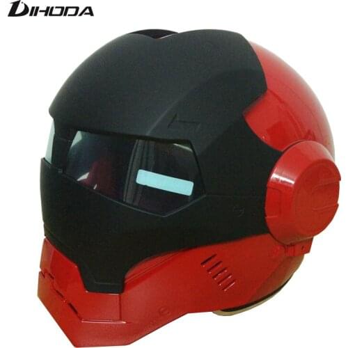 2016 Masei Bright Red Black Mens womens IRONMAN Iron Man helmet motorcycle half helmet open face helmet ABS casque motocross