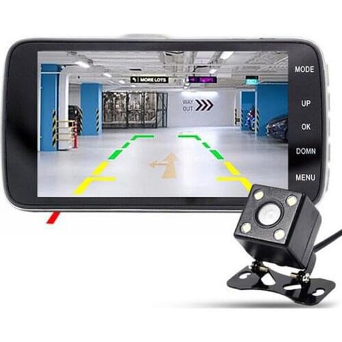 4.0" IPS Car DVR Camera Full HD 1080P Dual Lens Dvrs Dash Cam Video Recorder Registrator-G-Sensor 170 Degree With Night Vision