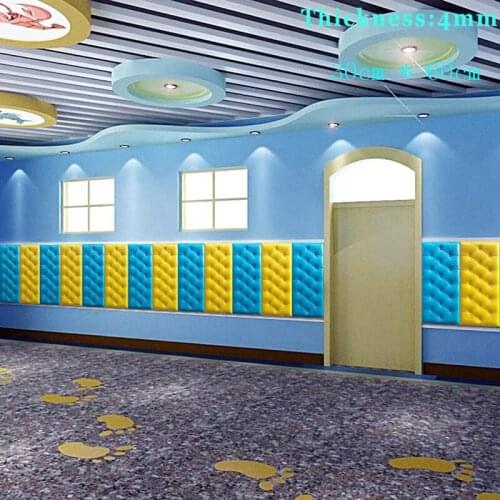 60x30 NEW Self-Adhesive 3D Wall Stickers Thicken Tatami Anti-Collision Wall Mat ChildrenS Bedroom Bed Soft Cushion 4mm