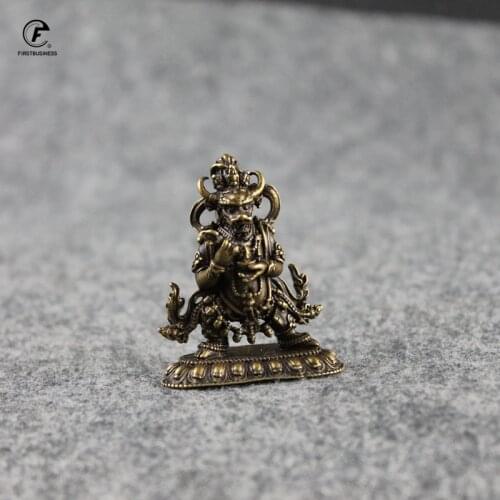 Antique Copper Tibetan Buddhism Vajra Law-King Buddha Statue Home Decoration Accessories for Living Room Ornament Brass Figurine