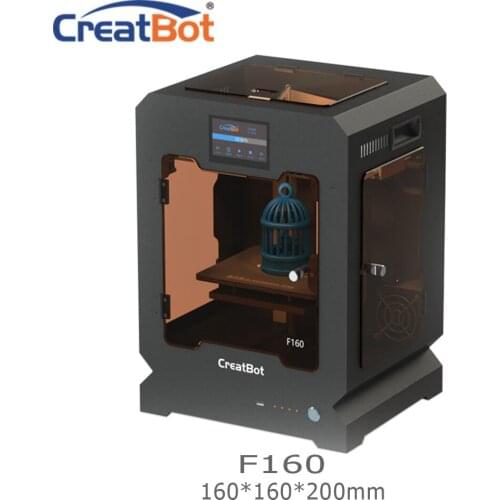 F160 CreatBot 3D Printer Single Extruder 160*160*200mm 1.75mm ABS Printing Cheap 3d printer Ultem Peek printer