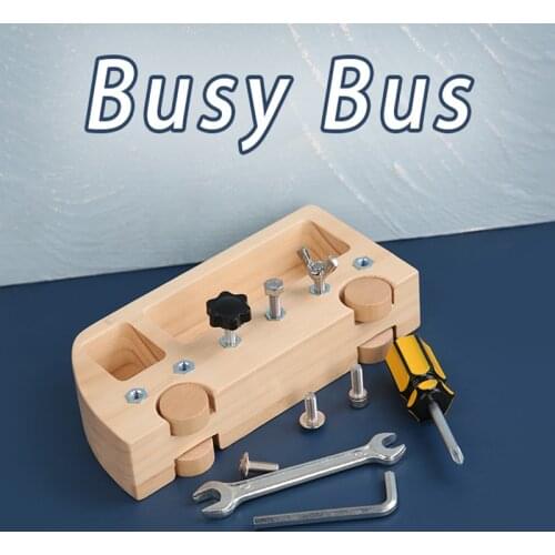 Wooden Screw Driver Board Basic Skills Bead Game Nuts Screw Bolts Set Birthday Gifts Child Screwdriver Board Montessori Toy