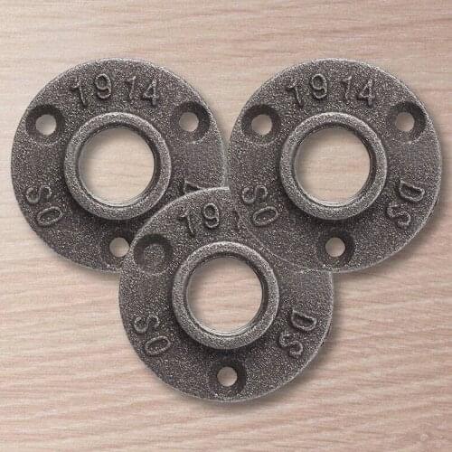 3/4 Inch Black Cast Iron Pipe Fittings Floor Flange BSP Threaded Hole
