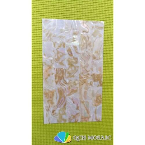 Flexible natural dapple color freshwater shell laminate sheet shell veneer self-adhesive sticker backing 10pcs/lot