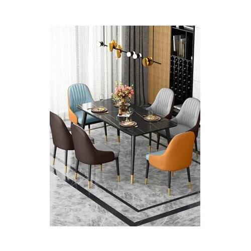 Italian modern extremely simple rock plate dining table simple household dining table imported Nordic ins marble dining table