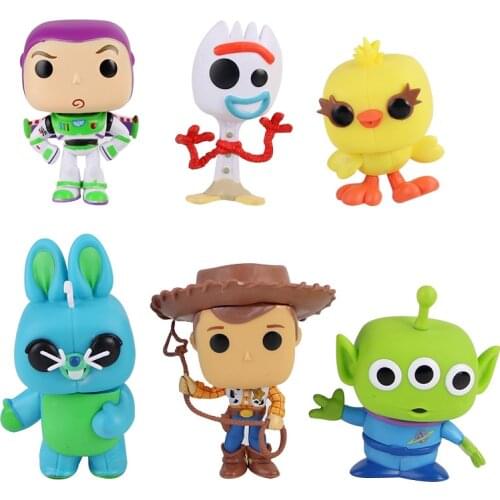 6pcs/set Toy Story Cartoon Mini Figure Toys Woody Buzz Lightyear PVC Collection Model Dolls