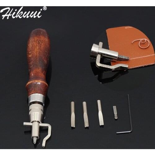 Leathercraft Adjustable Stitching Groover Crease Leather Tool DIY Handmade Practical Edge Cutting Repair Slotter Tool