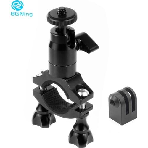 Motor Bicycle Handlebar Mount Holder Clip Bracket Clamp 360 Degree Rotation with Pivot Arm Fixed Adapter For GOPRO Sports Camera