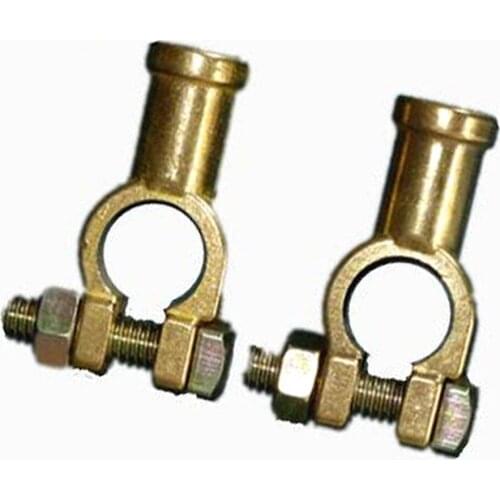 Set of 2 Positive and Negative Diameter 19MM Pure Copper Casting Car Battery Clip Copper Connector