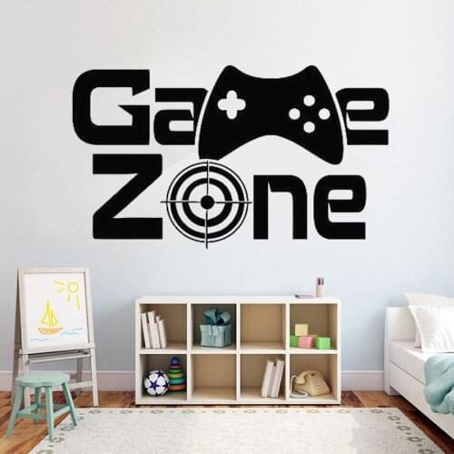 Gamer Wall Decal Game Zone Wall Decor Video Vinyl Wall Stickers for Kids Rooms Removable Home Decoration Art Mural 3058