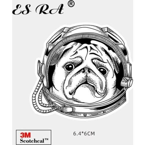 1 Piece Graffiti Stickers Funny Space Dogs Decal Pegatinas Black and White Decorate Waterproof 3M for Kids Luaggage Skateboar