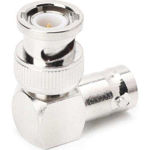 RF Coaxial Cable Adapter L-shaped BNC Male Right Angle to Female Connector