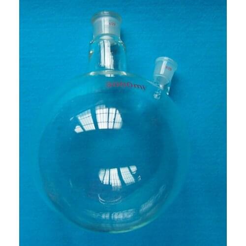 3000ml,24/29,2-Neck,Round Bottom Glass Flask,3L,Double Neck,Lab Chemistry Bottle