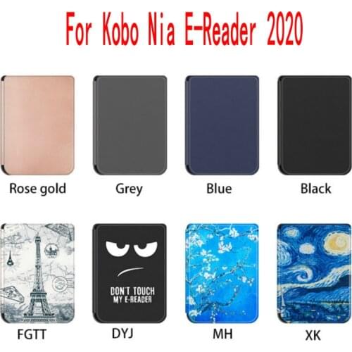 Slim Magnet Wake/Sleep Case for Kobo Nia Ereader 2020 PU Ebook Smart Cover Ereader Skin Shell Lightweigh Auto Sleep Funda Capa