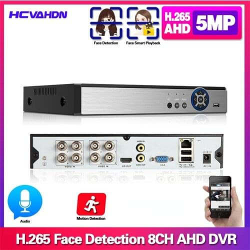 NEW DVR 8 Channel Video Recorder H.265 5MP 4MP 1080P 8CH 5 in 1 Hybrid DVR With 3G Wifi function for CCTV XVi TVi CVI IP Camera