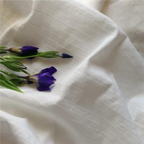 High quality Ramie cotton fabric Jacquard texture tissu Top grade robe dress pants shirt coat patchwork