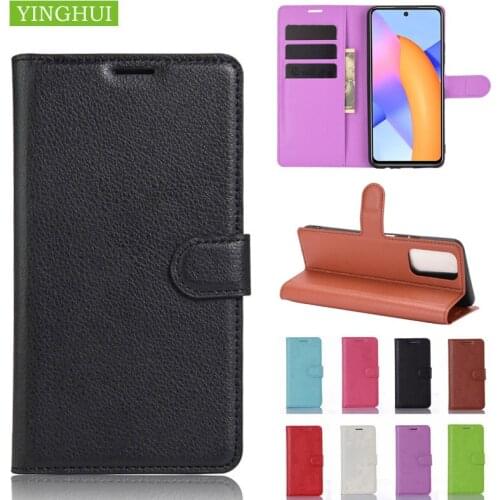 High Quality Flip Leather Silicone Magnetic Phone Case Bag For Honor X10 Max 10X Lite 9X Pro Litchi Texture Protect Cover Card