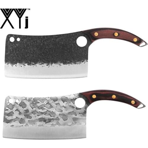 Xyj 7.5'' Kitchen Knife Hammer Pattern Chinese Chef Knife Stainless Steel Butcher Meat Chopping Cleaver Knife Vegetable Cutter