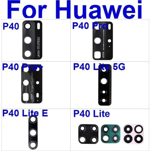 Back Glass Lens For Huawei P40 Lite Pro Plus E 5G Glass Lens Rear Camera Lens Glass With Sticker Replacement Repair Parts