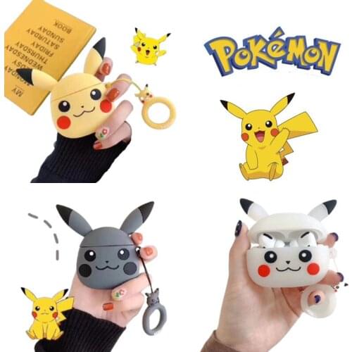 Pokemon Pikachu Airpods Pro Protective Cover Is Suitable for Airpods Pro 1 2 3 Cute Bluetooth Headset Protective Soft Shell