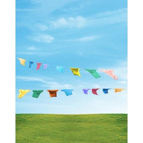 5x7ft Lawn Blue Sky Photography Backdrops Photo Props Studio Background