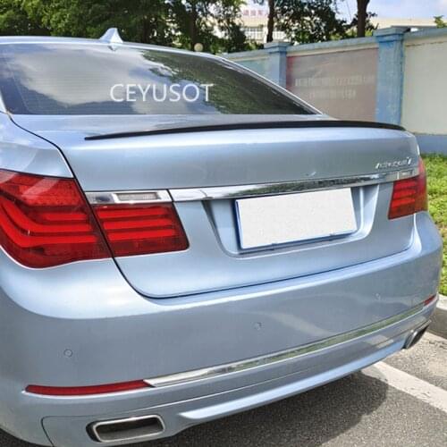 For NEW BMW 7 Series G11 F03 F04 Accessories Spoiler PU Material Car Trunk Rear Lip Black Wing Tail Diffuser V STYLE 2000-2022