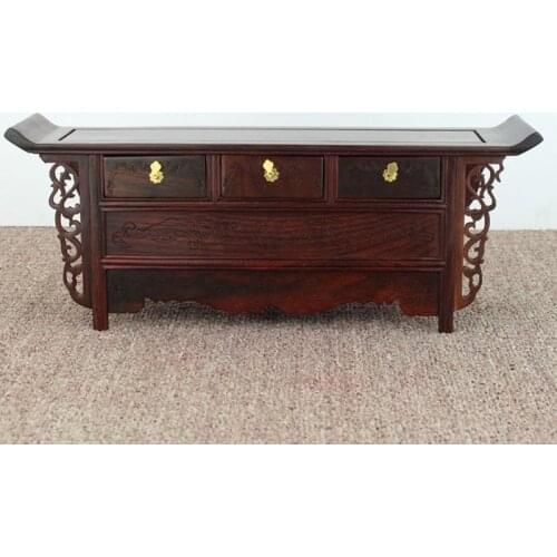QK008 - 30*7.5*11 CM Red Suan Zhi Wood Mini-Furniture Altar Table