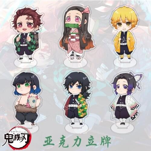 Anime Demon Slayer: Kimetsu no Yaiba little Acrylic Action Figure Stand Model Plate Desk Decoration Toy Gift