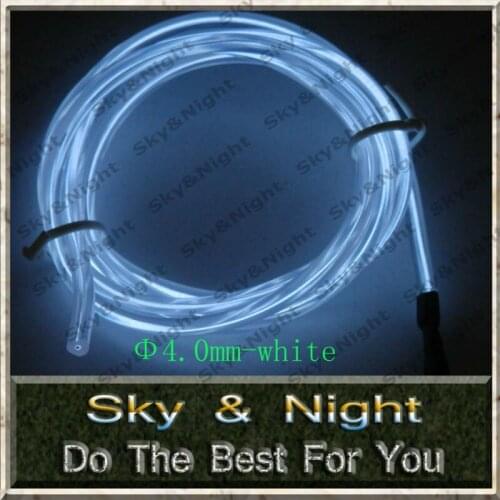 Free shipping Promotion D type EL wire flexible none el lighting ten colors-White