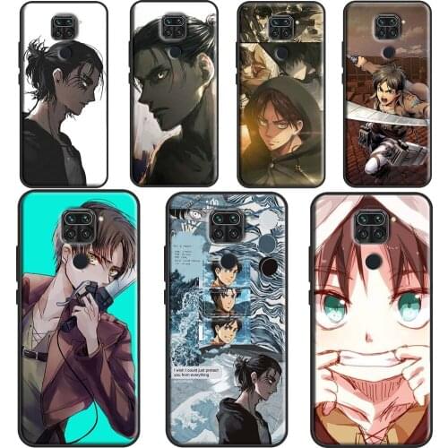 Eren Jaeger Attack On Titan Phone Case For Xiaomi Redmi Note 9 Pro 9S 7 8T Note 8 Pro For Redmi 9 9A 9C Back Cover
