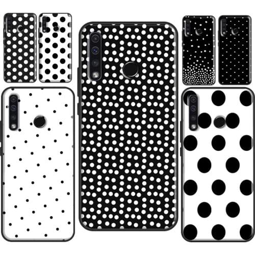 Black And White Polka Dot For Huawei Honor 10i 10 Lite 7X 8X 9X 10X Lite 8A 9A 8S 9S 4C 6C 7C 7A 20 Pro Phone Case