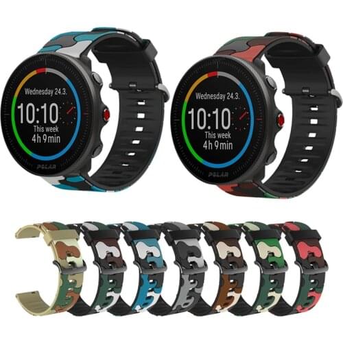 Camouflage Silicone Strap For Polar Vantage M M2 Unite ignite 2 Grit X Bracelet Smartwatch Replacement Wrist Strap Silicone Band