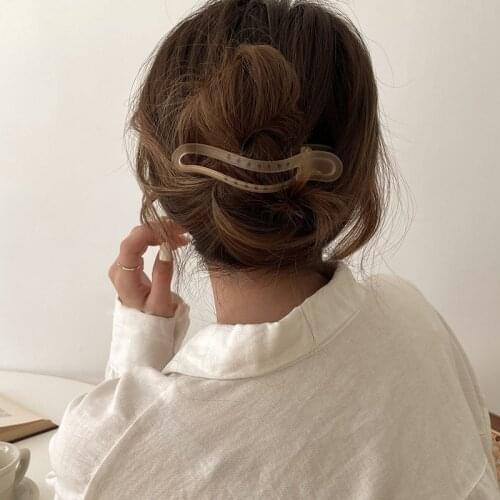 Korean Solid Color Hair Clips Acrylic Hair Claws Hairpins Barrette Crab Elegant Ponytail Clip for Women Girls Hair Accessories