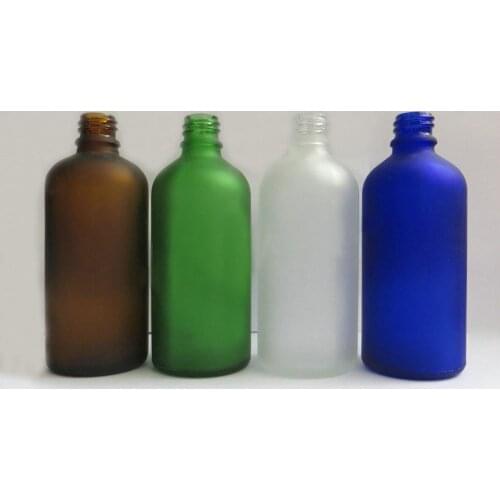 100ml frosted green/blue/brown/clear empty glass bottle essential oil liquid serum essence lotion emulsion cosmetic packing