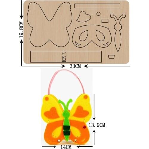 Cute Butterfly Handbag/Tote Bag Cutting Wood Dies New Craft Wooden Die Suitable for Common Die Cutting Machines on the Market