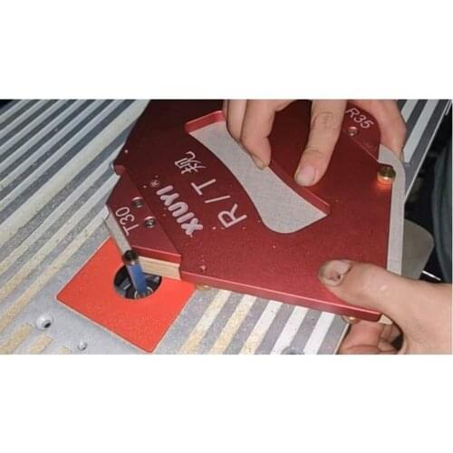 The Router Table Corner Jig Radius Template Kits Aluminium Alloy for Woodworking Trimming Tool Set of 13pcs